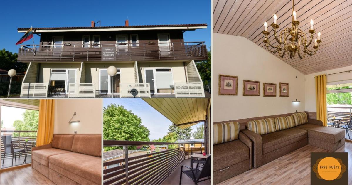 Apartamentai Trys Pusys Šventoji Esterno foto